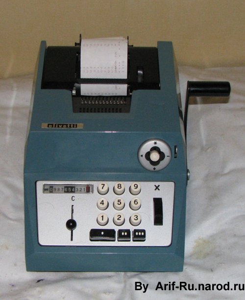 Механическая суммирующая  машина Olivetti summa PRIMA 20. Общий вид